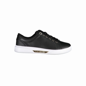 Popular Sneakers Tommy Hilfiger Black Leather Women Sneaker