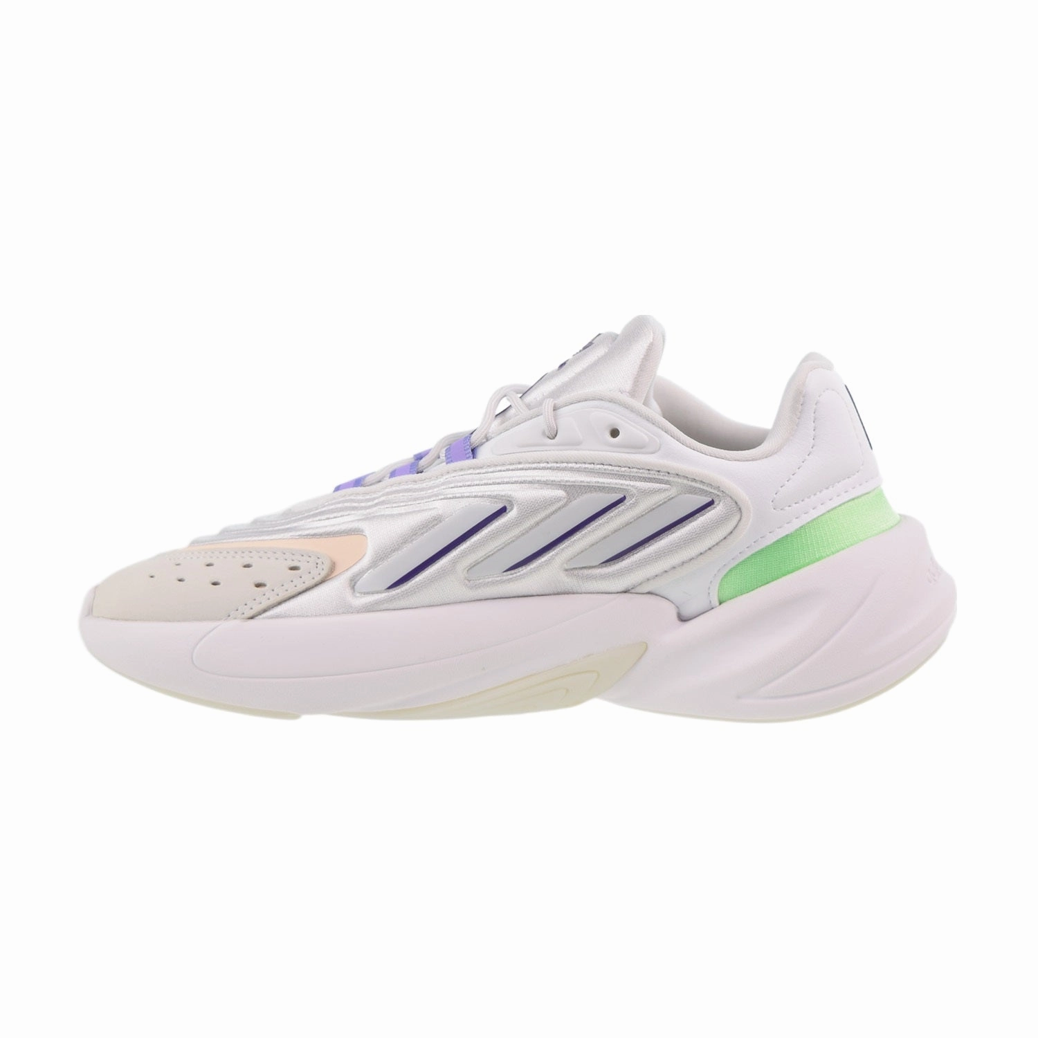 Adidas Superstar Golf Shoes Adidas Ozelia Women's Shoes Cloud White-Dark Purple-Beam Green
