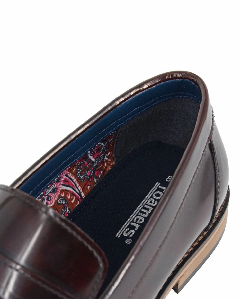 Business Casual With Boat Shoes Roamers Mens Hi-Shine Saddle Loafers