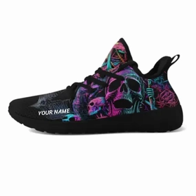 Buy One Get One Black Color Personalized Skull Shoe Comfortable Shoe,051-23023 Sneakers For High Arches
