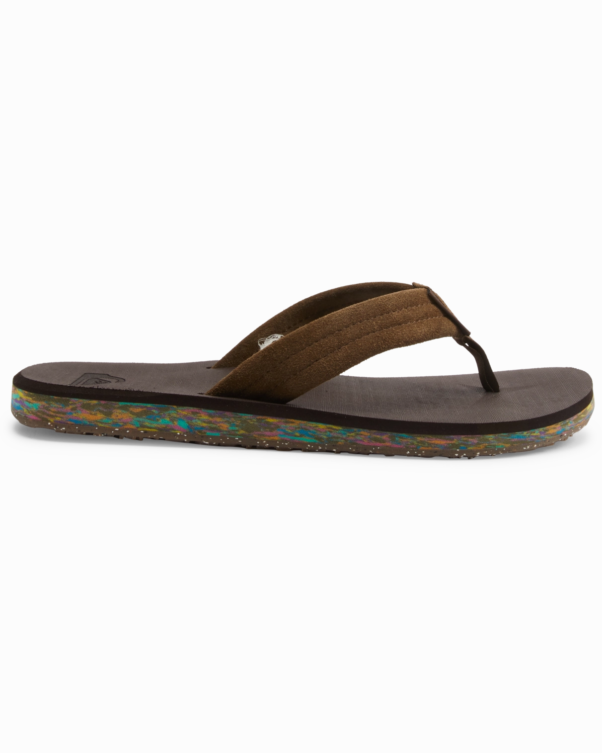 Dark Leather Flip Flops Carver Suede Recycled Flip Flops in Brown
