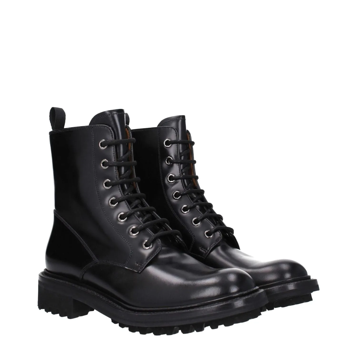Best Work Shoes Flat Feet Church's Black Leather Ankle Boots