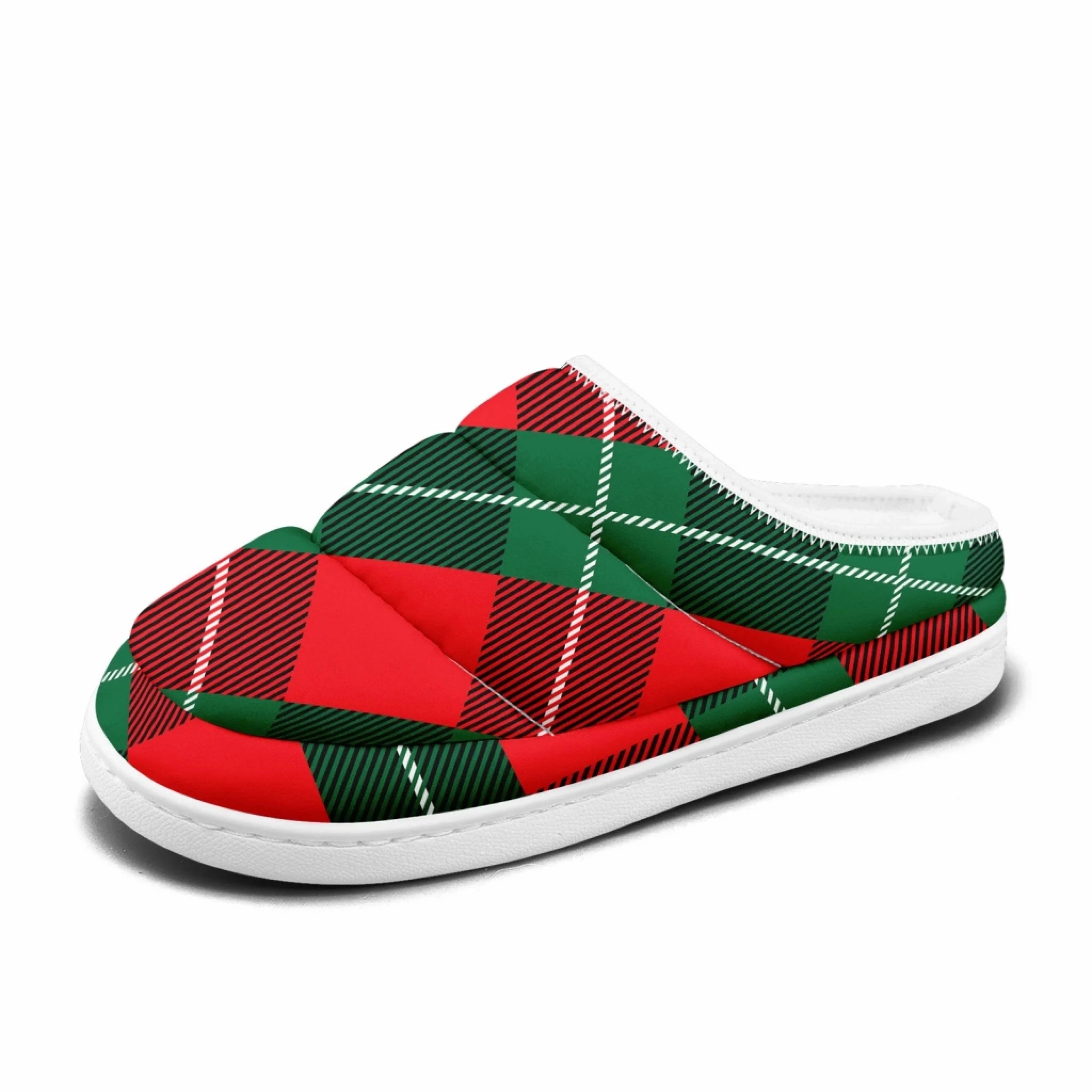 Natural Reflections Slippers Classic Plaid Padded Slippers, Cozy Quilted Pattern House Shoes FN057-25028164