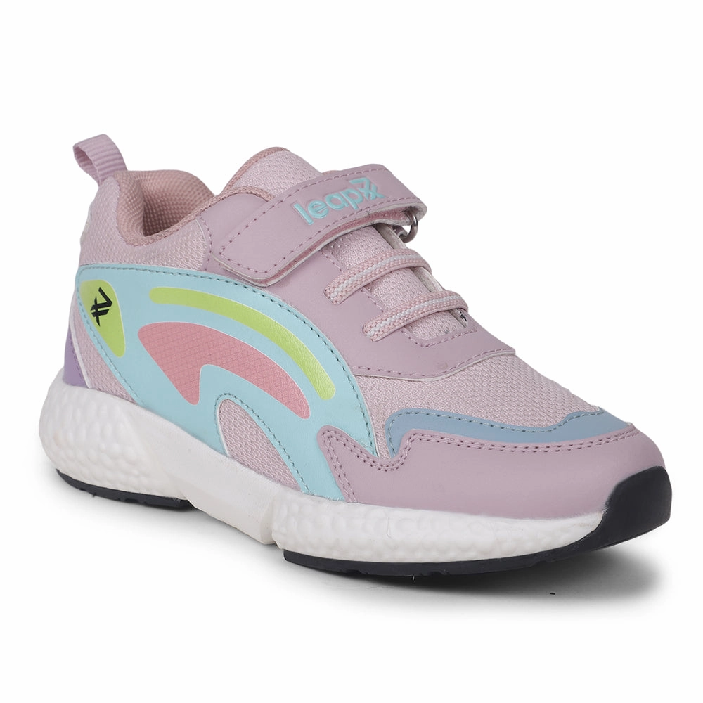 Run Swift Shoes Leap7x Peach Sports Non Lacing Shoes For kids CARRY-07V By Liberty