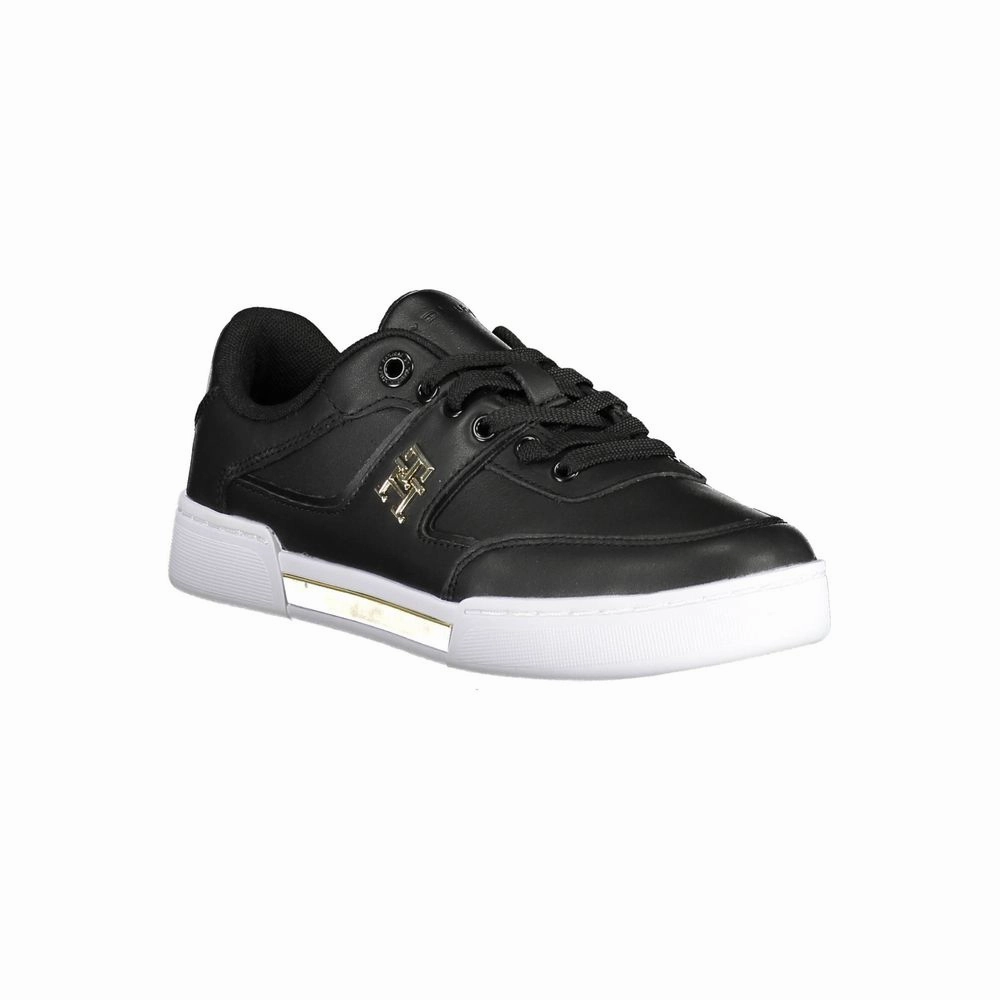 Autism Sneakers Tommy Hilfiger Black Leather Women Sneaker