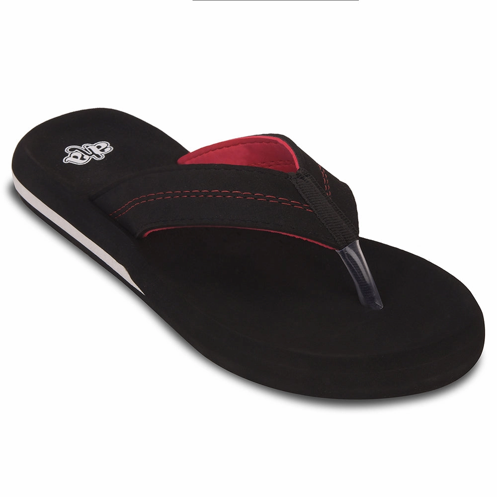 South Beach Flip Flops A-HA Black Casual Flip-Flops For Men EXACT By Liberty
