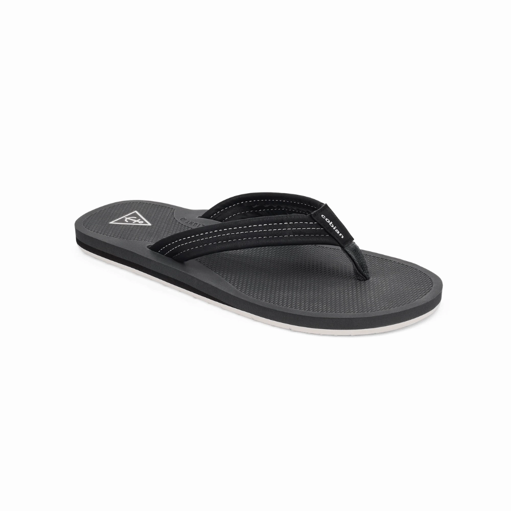Cobian Men's Anchor Water-Friendly Leather Sandal - Black La Toc St Lucia