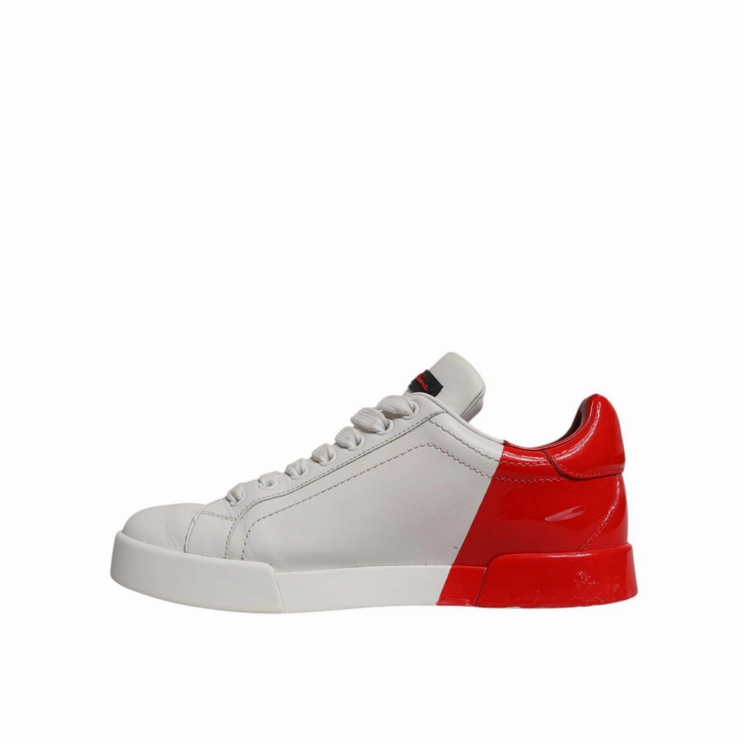 Dolce & Gabbana White Red Logo Portofino Sneakers Shoes One Sneakers