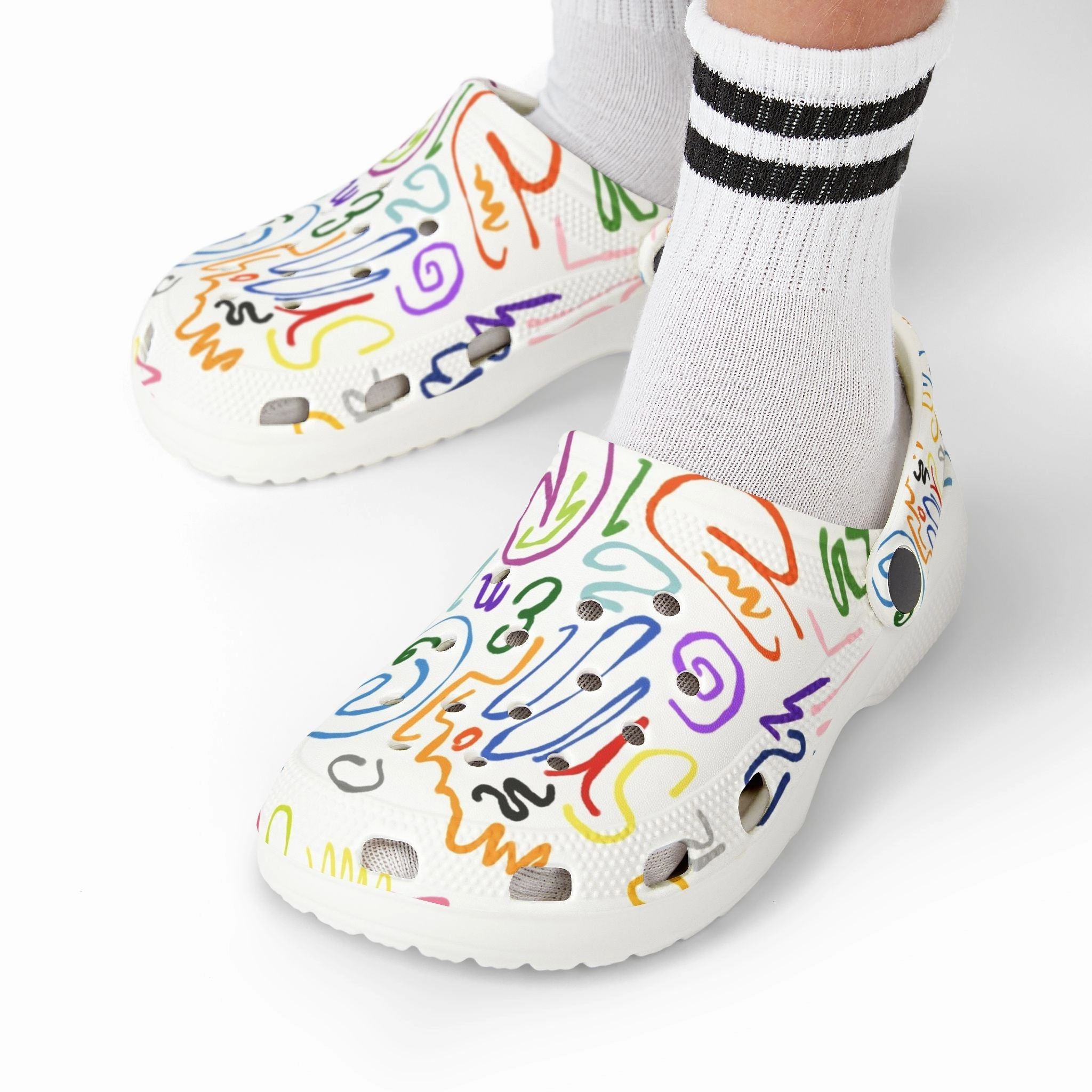 Skate Shoes With Straps Colorful Kid's EVA Foam Clogs - Fun & Funky Summer Shoes, Playful Footwear, Outdoor Sandals, Kids' Slip-Ons, Festival Gear