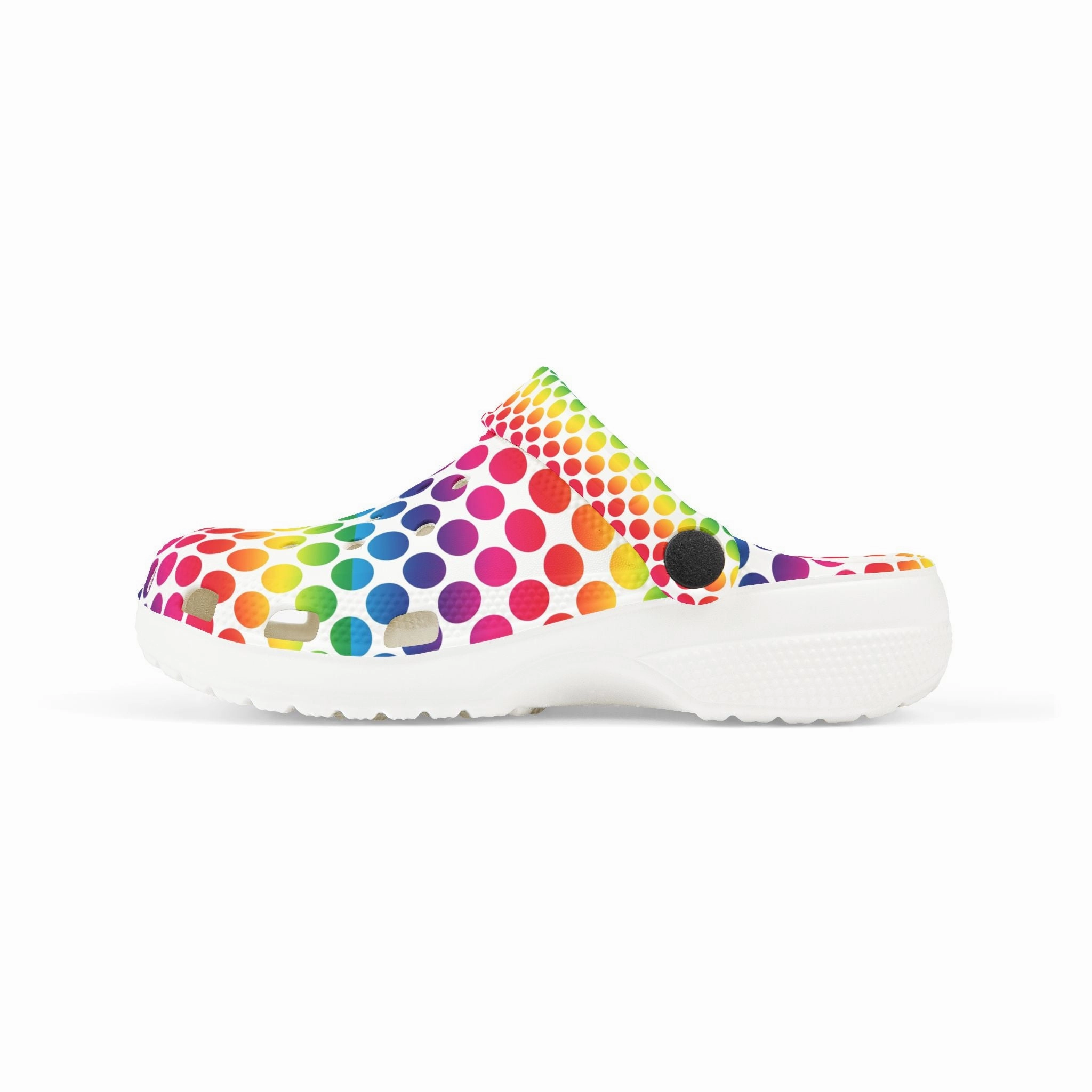 Decathlon Rock Climbing Shoes Colorful Kids Clogs - Rainbow Polka Dot Foam Shoes, Fun Playtime Footwear, Comfortable Garden Clogs, Perfect for Summer Adventures, [...]