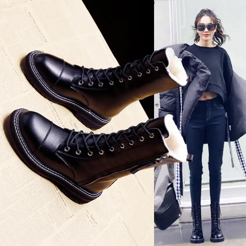 Ana Bade Women's Black Cotton Winter Boots Flat Shoe Organizer