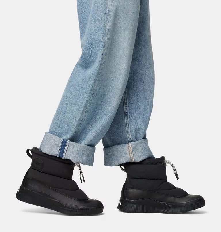 Sorel Women's OUT N ABOUT IV Puffy Waterproof Boot | Black / Chalk Hightrail Waterproof Hiking Shoe