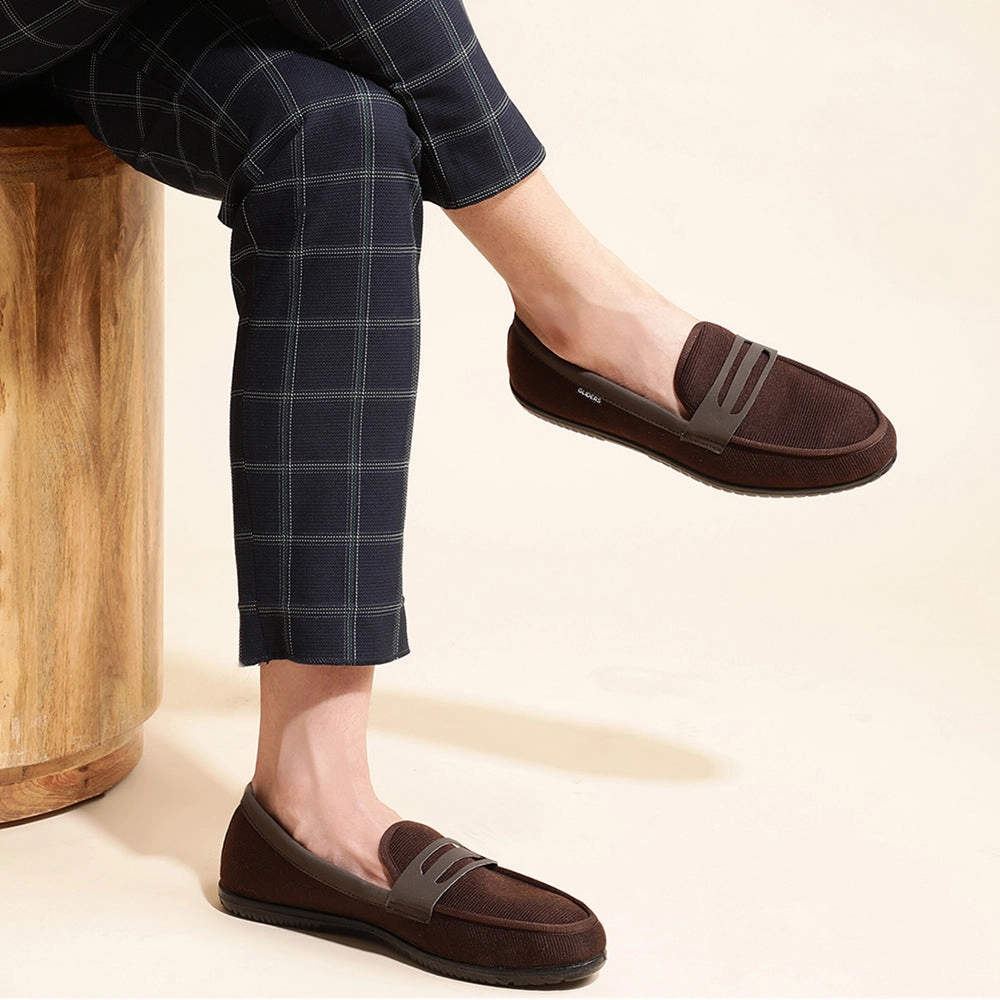 Casual Shoes 2017 Gliders Brown Casual Slip on Shoes For Men EXCITOR By Liberty