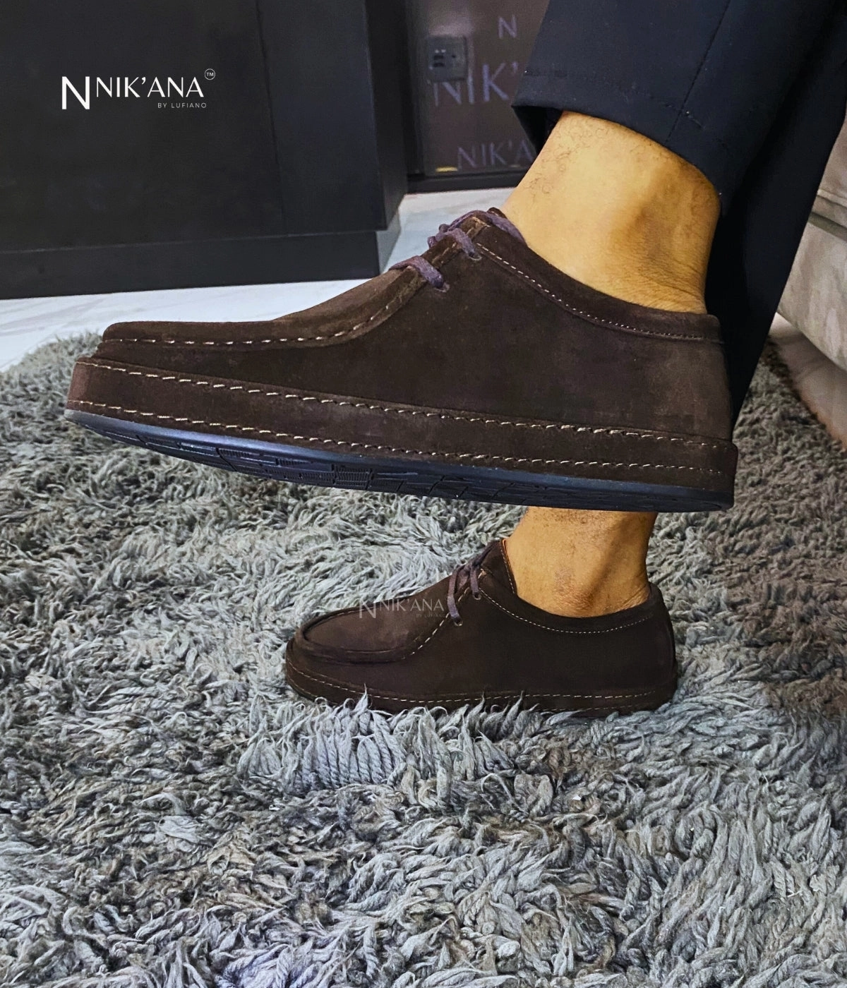 Best Flat Feet Running Shoes iLVi070-Lace up: Brown