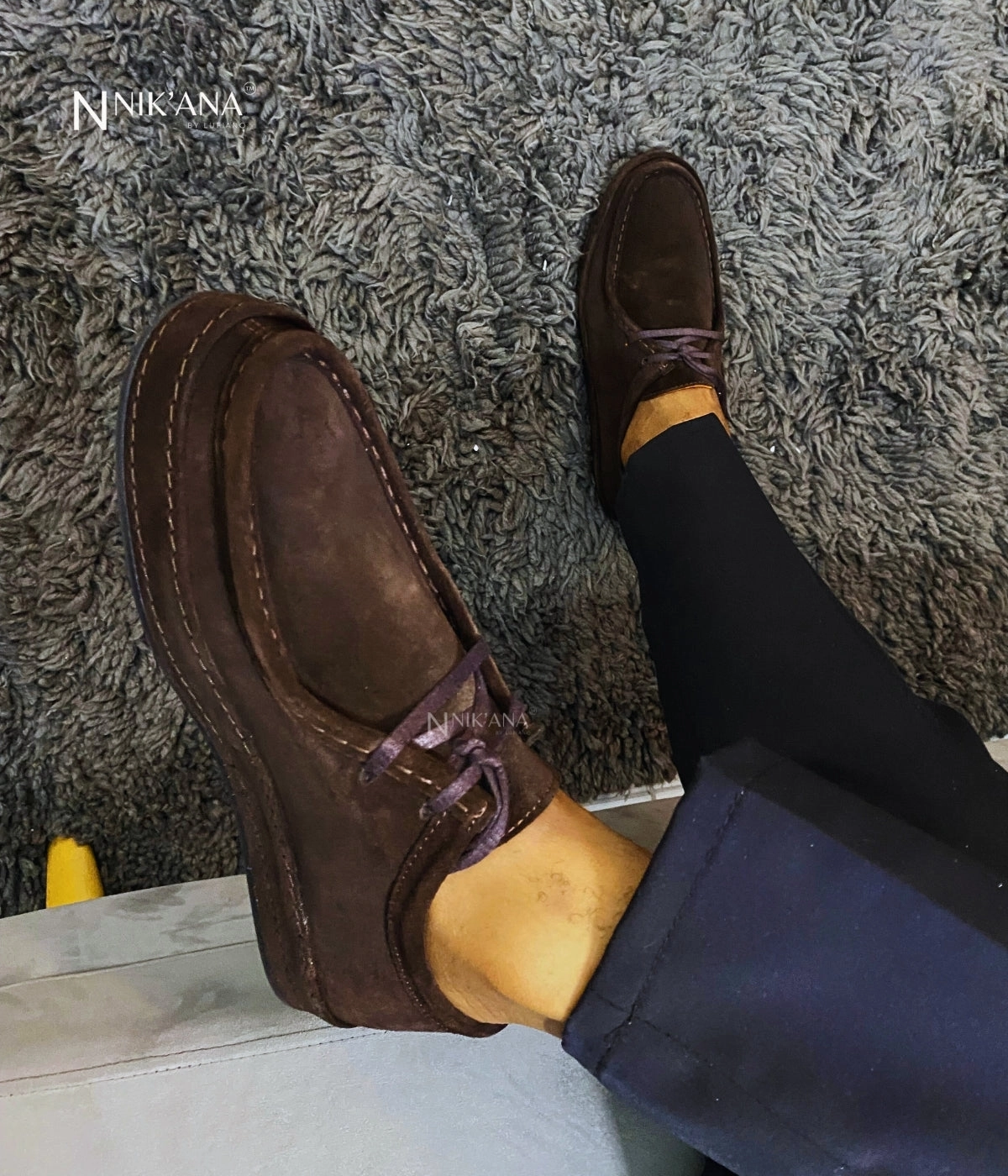 Silver Flat Bridal Shoes iLVi070-Lace up: Brown