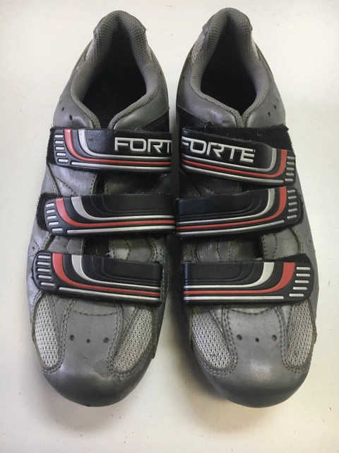 Used Forte Silver/Black Sr 8.5 Road cycling shoes Genai Cycling Shoes