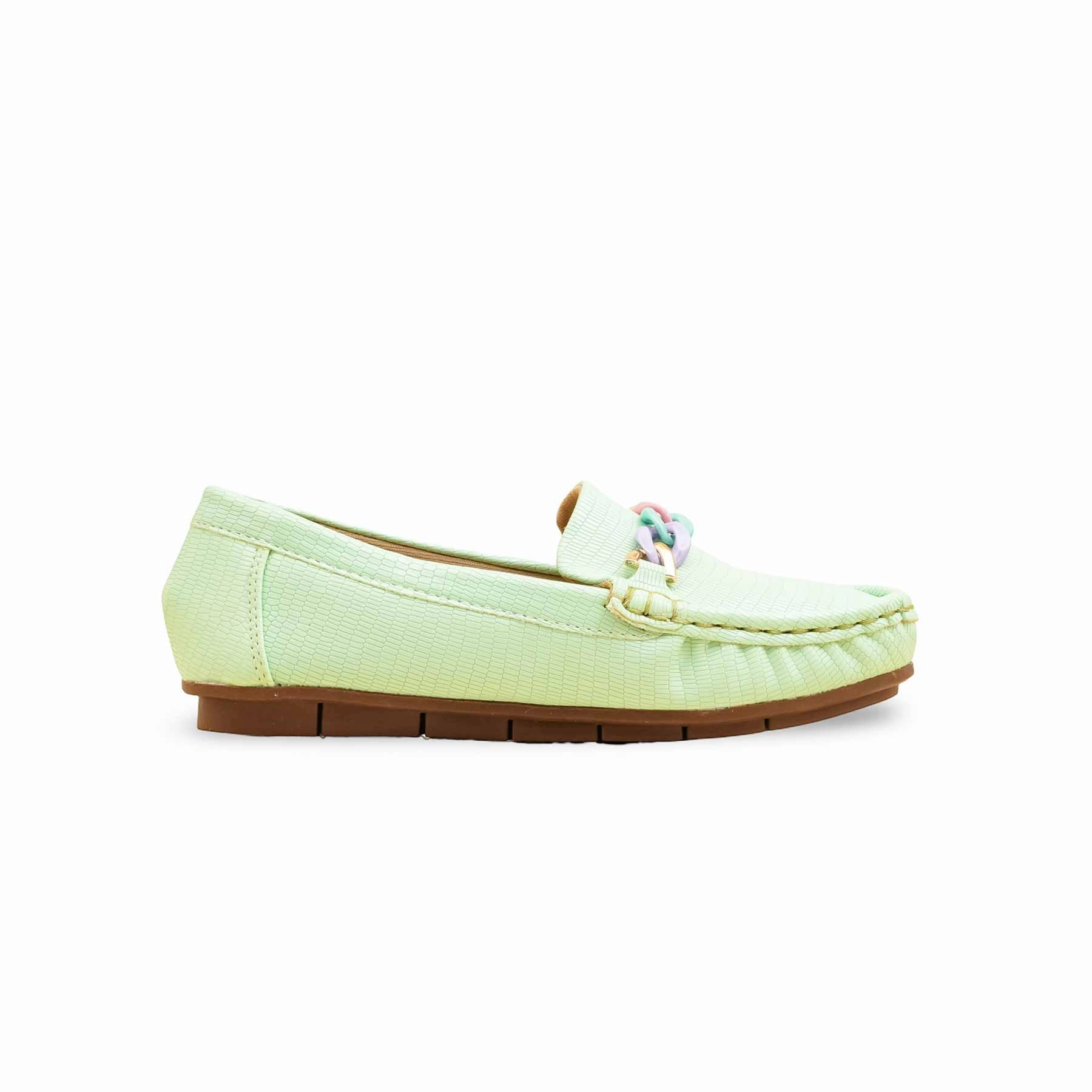 Woven Casual Shoes Girls PISTAGREEN Casual Moccasin KD2596