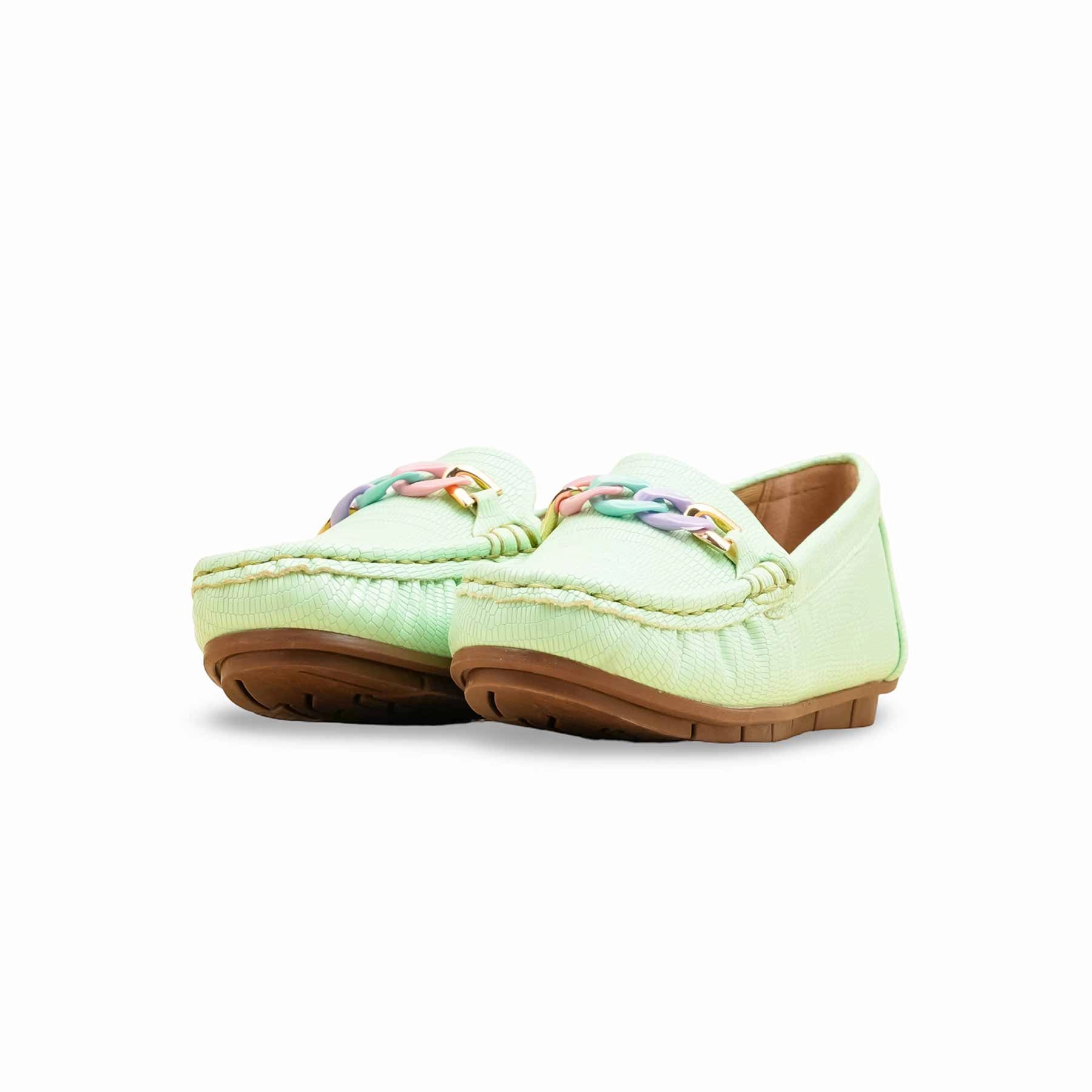Girls PISTAGREEN Casual Moccasin KD2596 Beige Casual Shoes