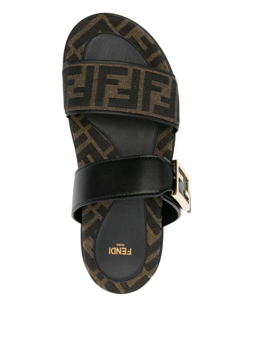 Uggs Flats Shoes FENDI Double Strap Leather Sandals for Women - FW25 Collection