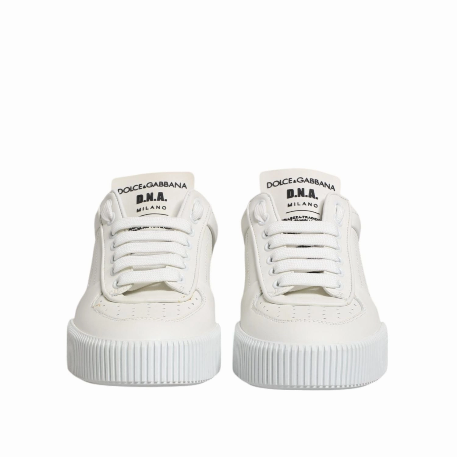 Dolce & Gabbana White Miami Leather Low Top Sneakers Shoes Dress On Sneakers