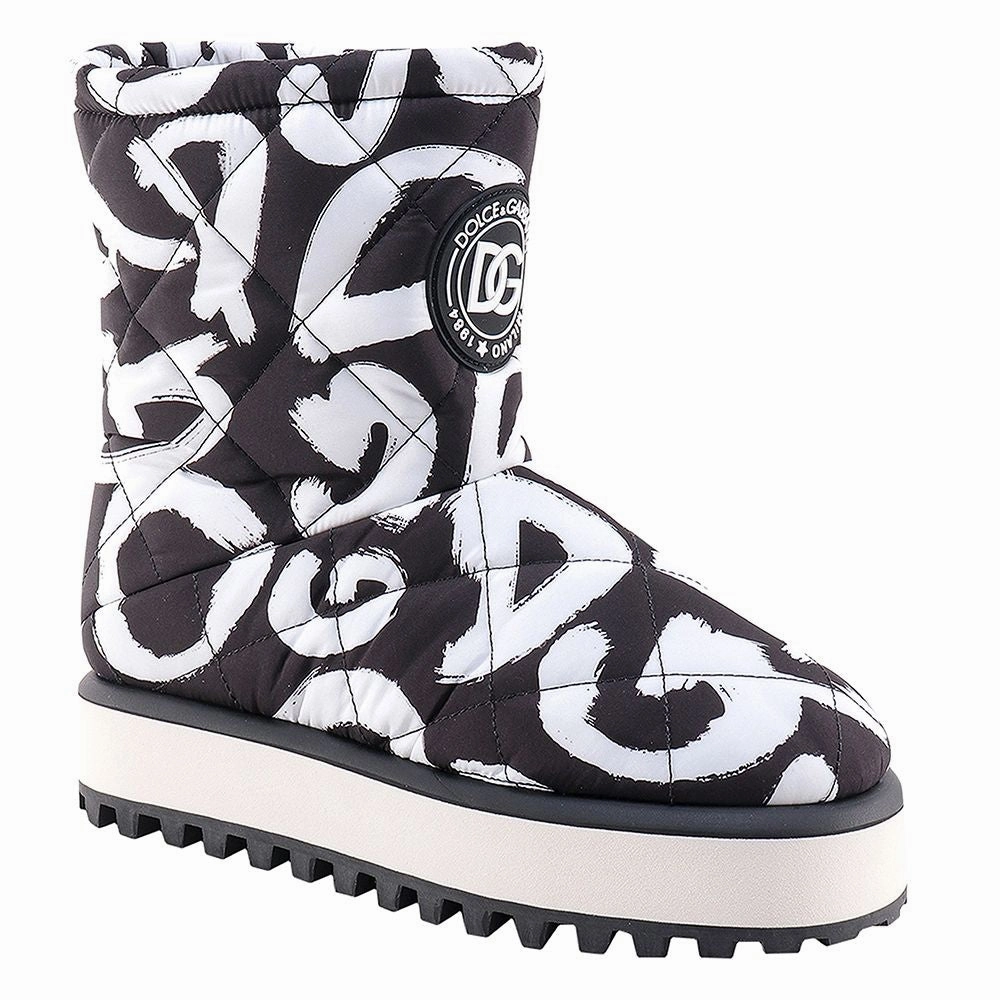 Dolce & Gabbana Black Nylon Men Boot Best Supportive Shoes For Flat Feet