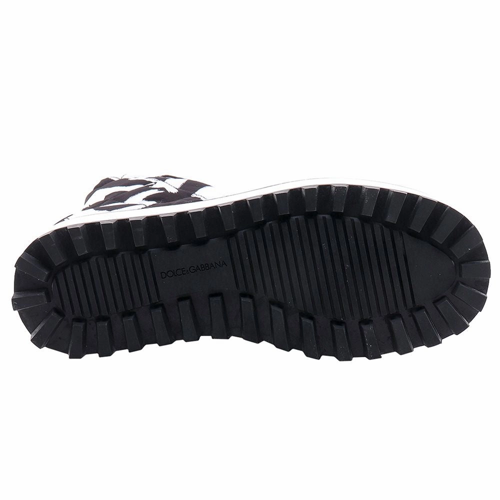 Dolce & Gabbana Black Nylon Men Boot Flat Cork Shoes