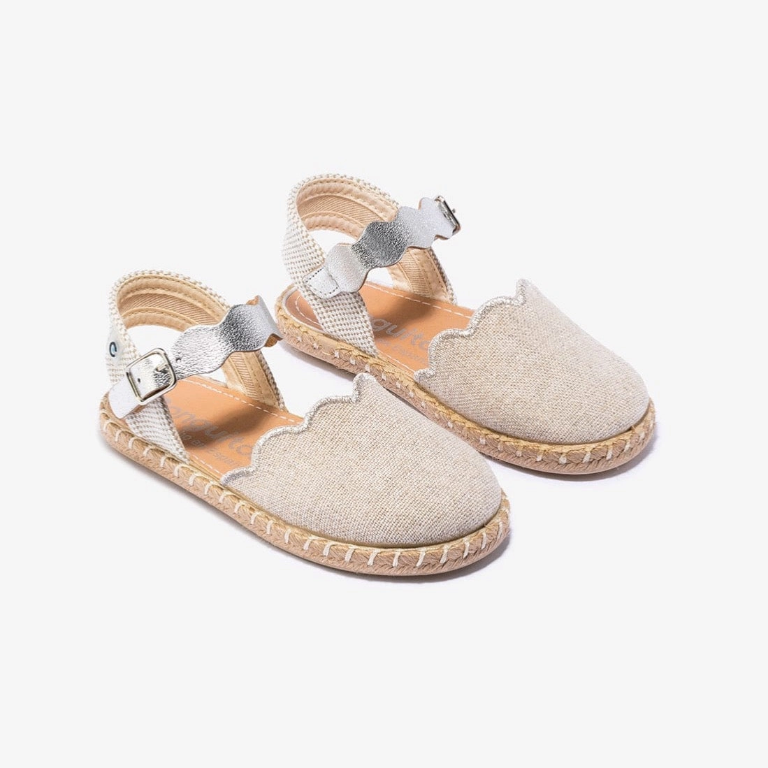 Leather Toe Espadrilles CONGUITOS SILVER WAVES ESPADRILLES