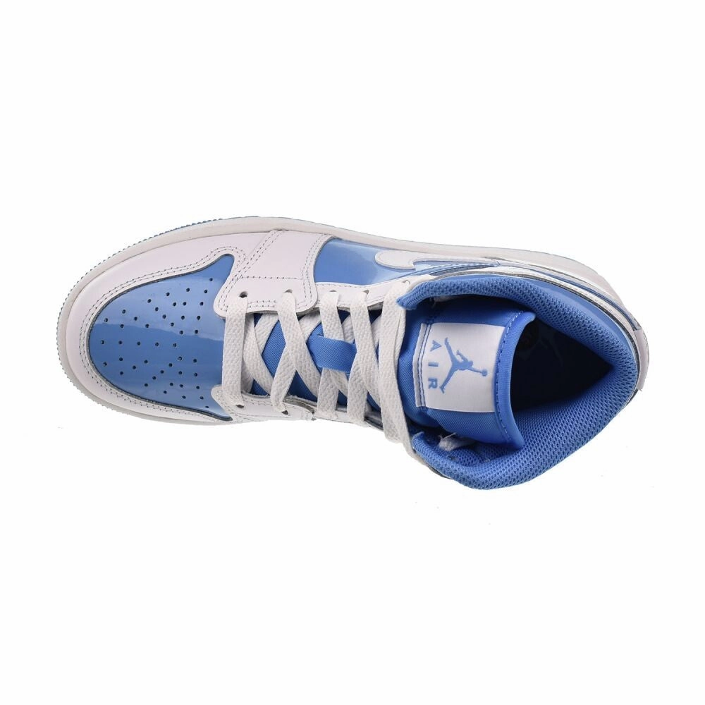 Jordan 1 Mid SE (GS) Big Kids' Shoes White/Legend Blue fz3933-114 Asics Wrestling Shoes Size 5