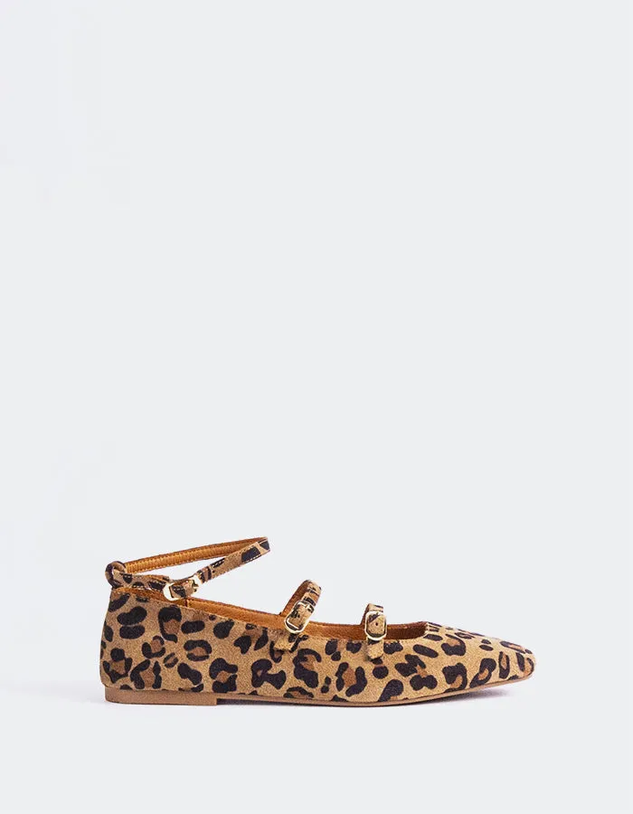 Best Shoe For Flat Glimmer Leopard Suede