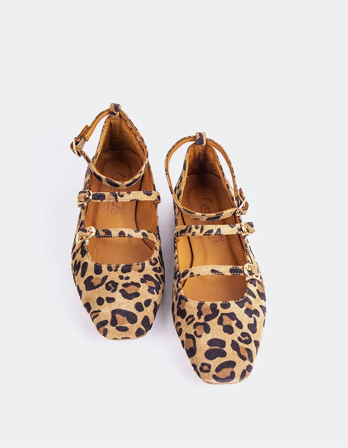 Shoes For Flat-footed People Glimmer Leopard Suede
