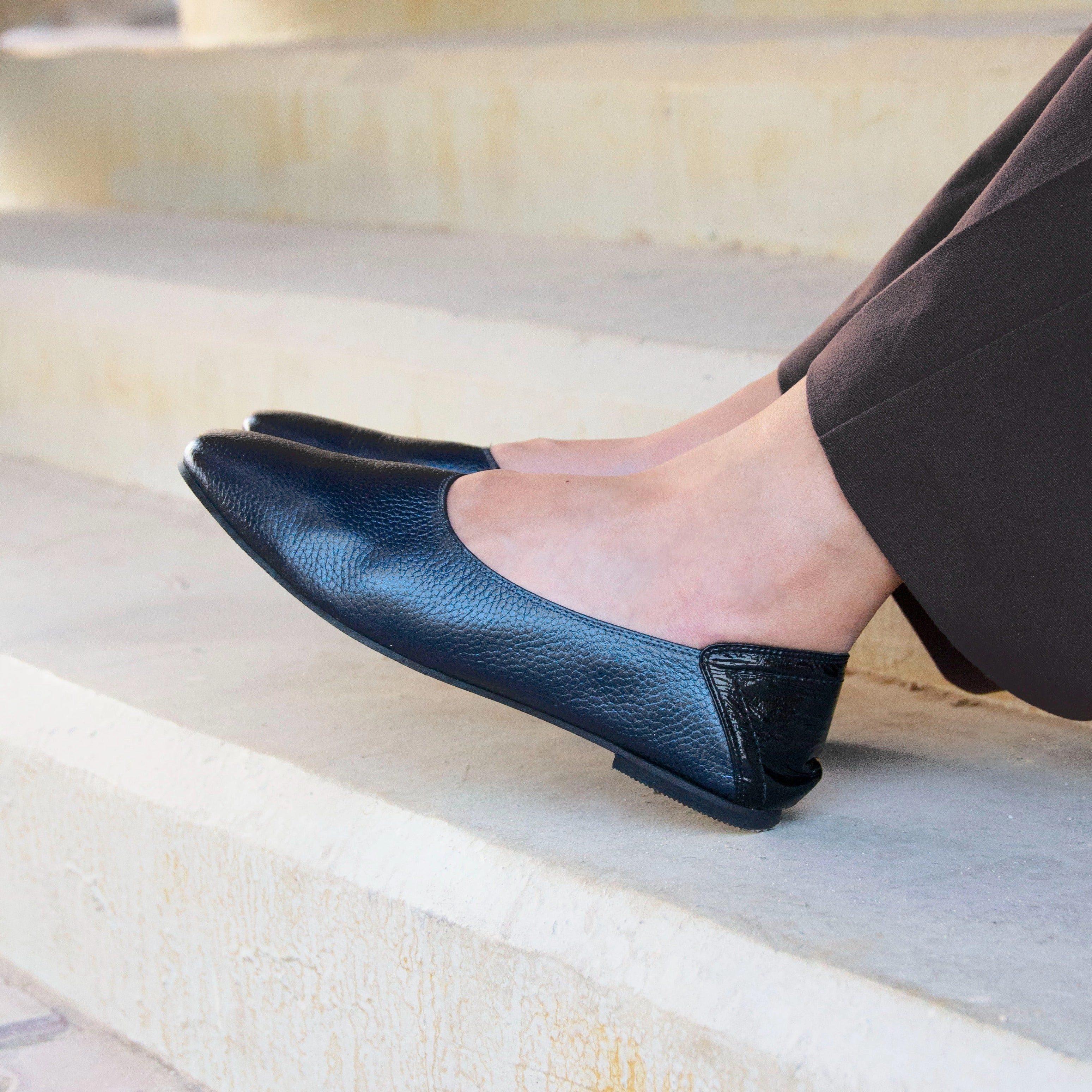 Flat Shoes Near Me Lia blue loafer