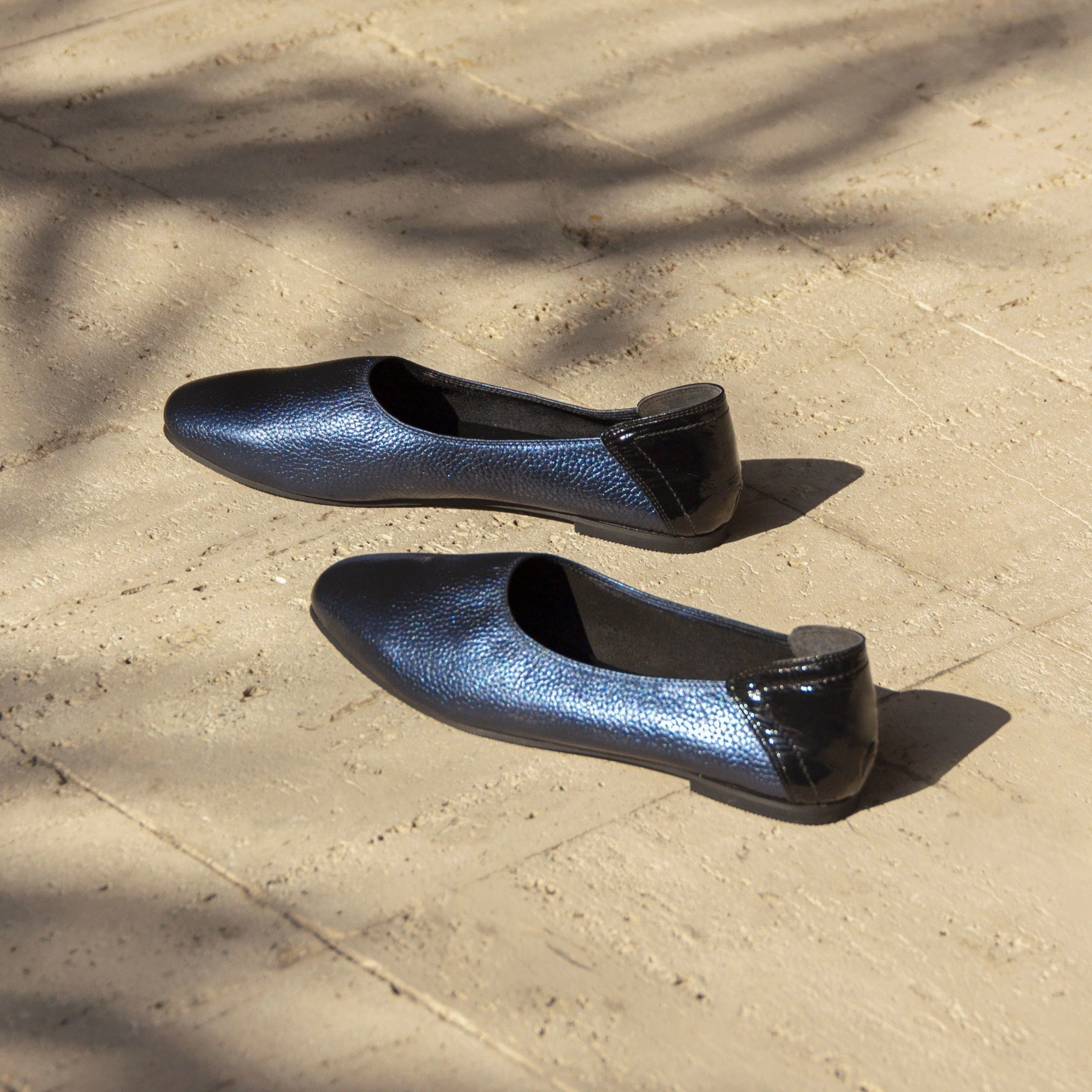 Cozy Flat Shoes Lia blue loafer