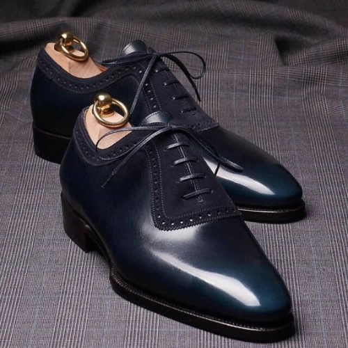 Extra Wide Calf Western Boots Custom Made Premium Suede & Leather Whole Cut Mens Shoes