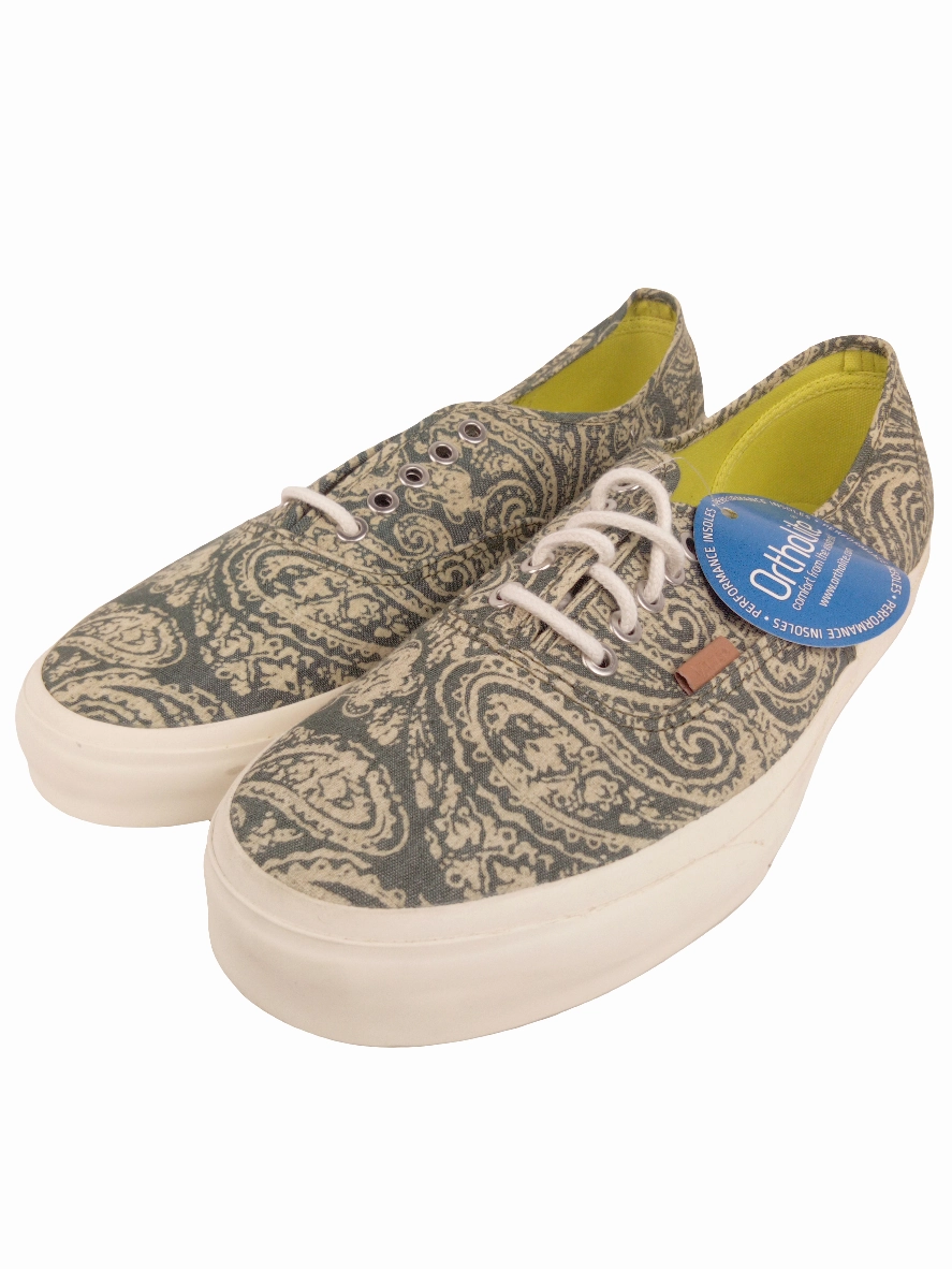 Sunflower Cowboy Boots Vans Authentic CA Paisely Olivine Mens Size 10.5 Shoes