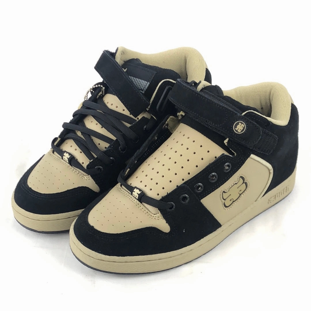 Low Heel Knee High Boots IPATH Grasshopper Suede 2Tone Beige/Black US Mens Size 8.5 Shoes