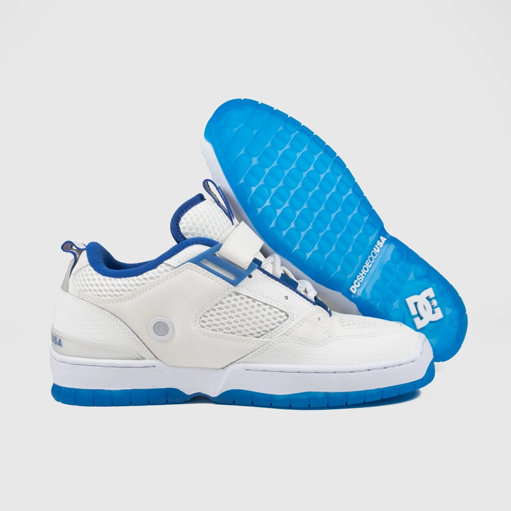 DC Shoes - John Shanahan JS 1 Shoes - White / Blue Skater Shoes From The 2000s
