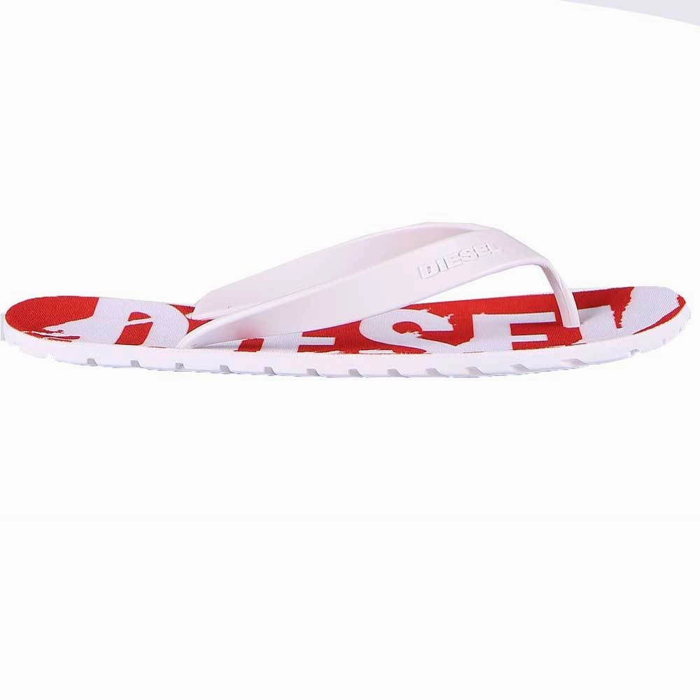 Aldo Flip Flops Diesel Splish Flip Flops Sandals - Red / White
