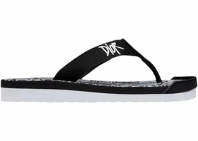 Men Designer Flip Flops Dior And Shawn Embroidery Flip Flops White Black