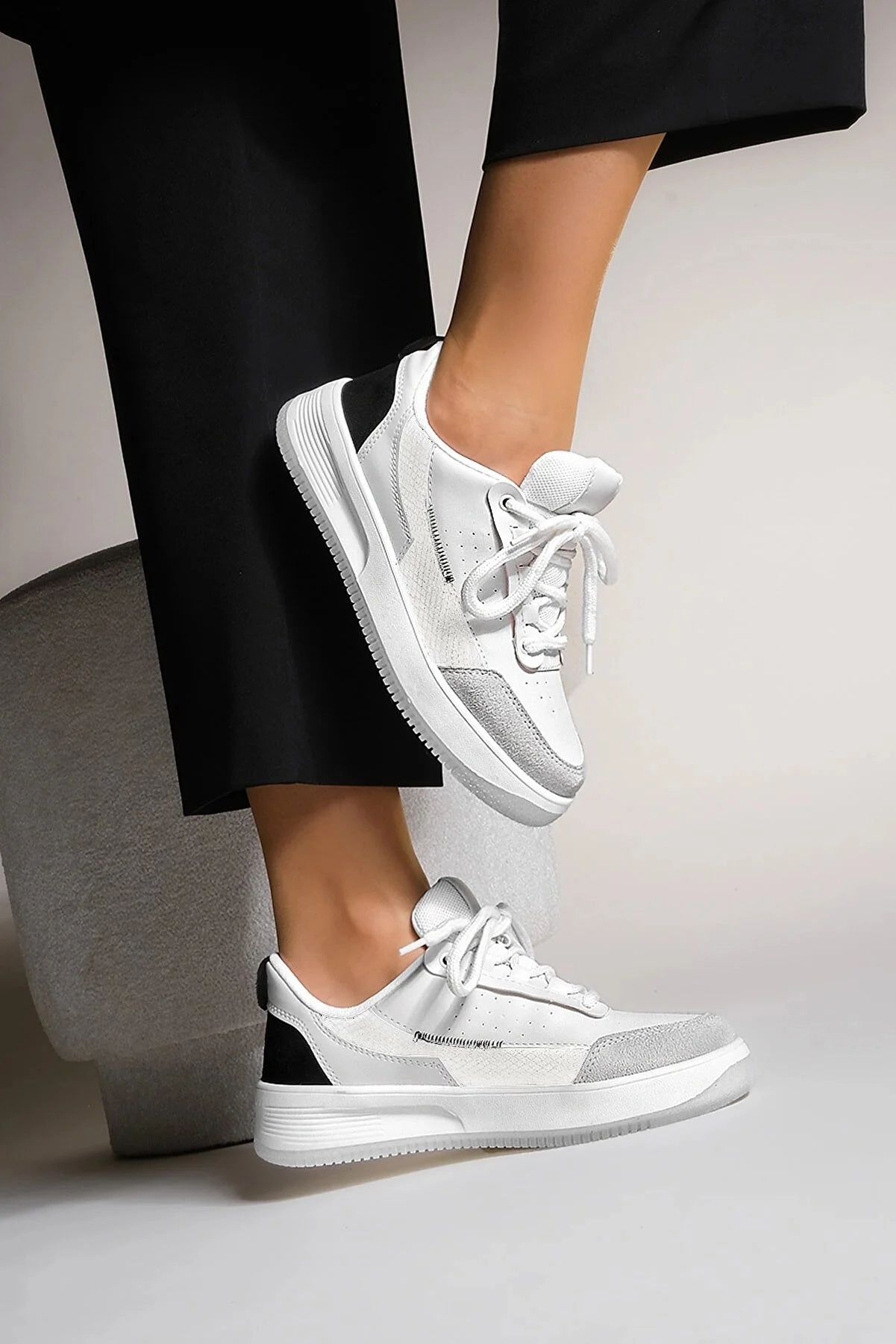 Jazz Sneakers Margin Women's Sneaker High Sole Black Sneakers