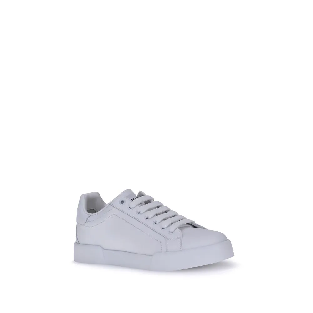 Dolce & Gabbana White Rubber Low Top Sneakers Flat Shoes And Foot Pain