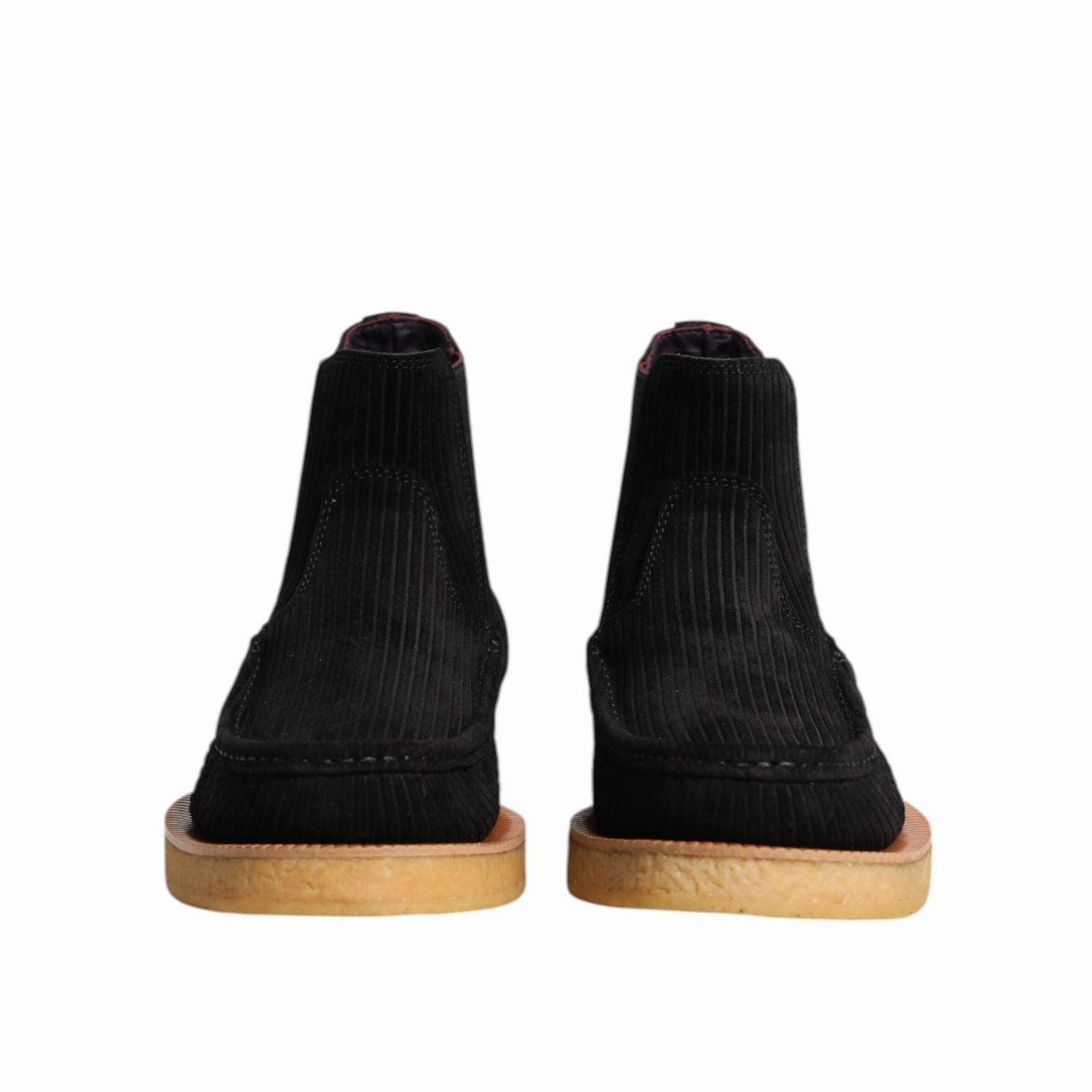 Dolce & Gabbana Black Calf Suede Slip On Ankle Boots Shoes Rugged Outback Boots