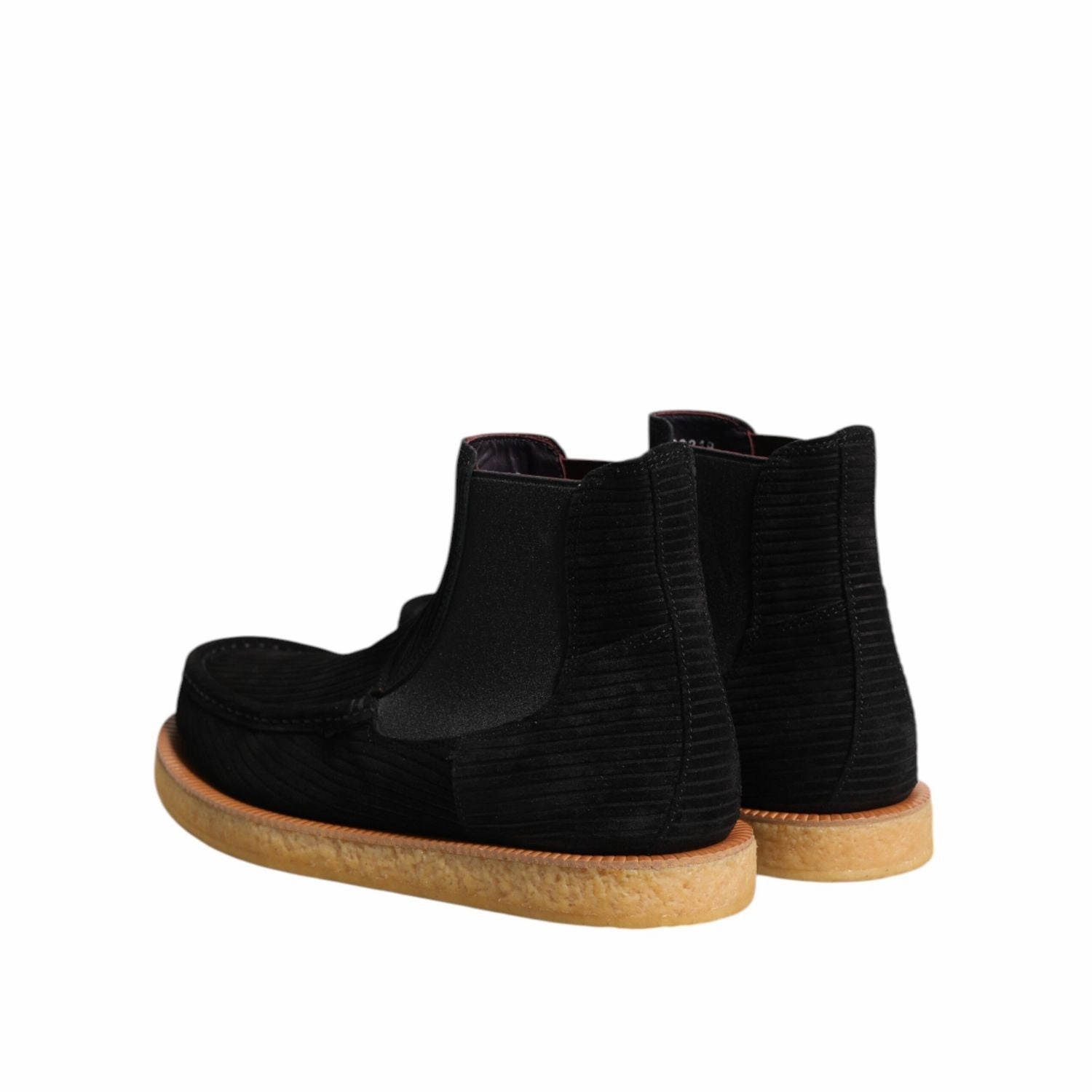 Cowboys Boots Dolce & Gabbana Black Calf Suede Slip On Ankle Boots Shoes