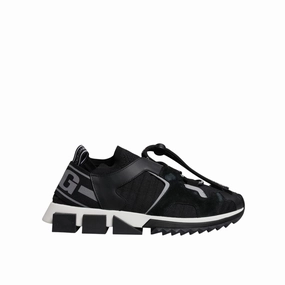 Mt Emey Sneakers Dolce & Gabbana Black Mesh Sorrento Trekking Sneakers Shoes