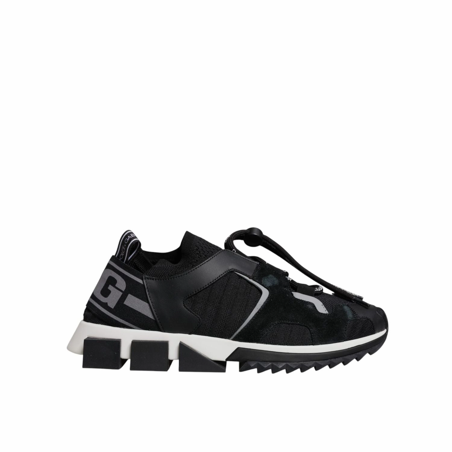 White Leather Sneakers Dolce & Gabbana Black Mesh Sorrento Trekking Sneakers Shoes
