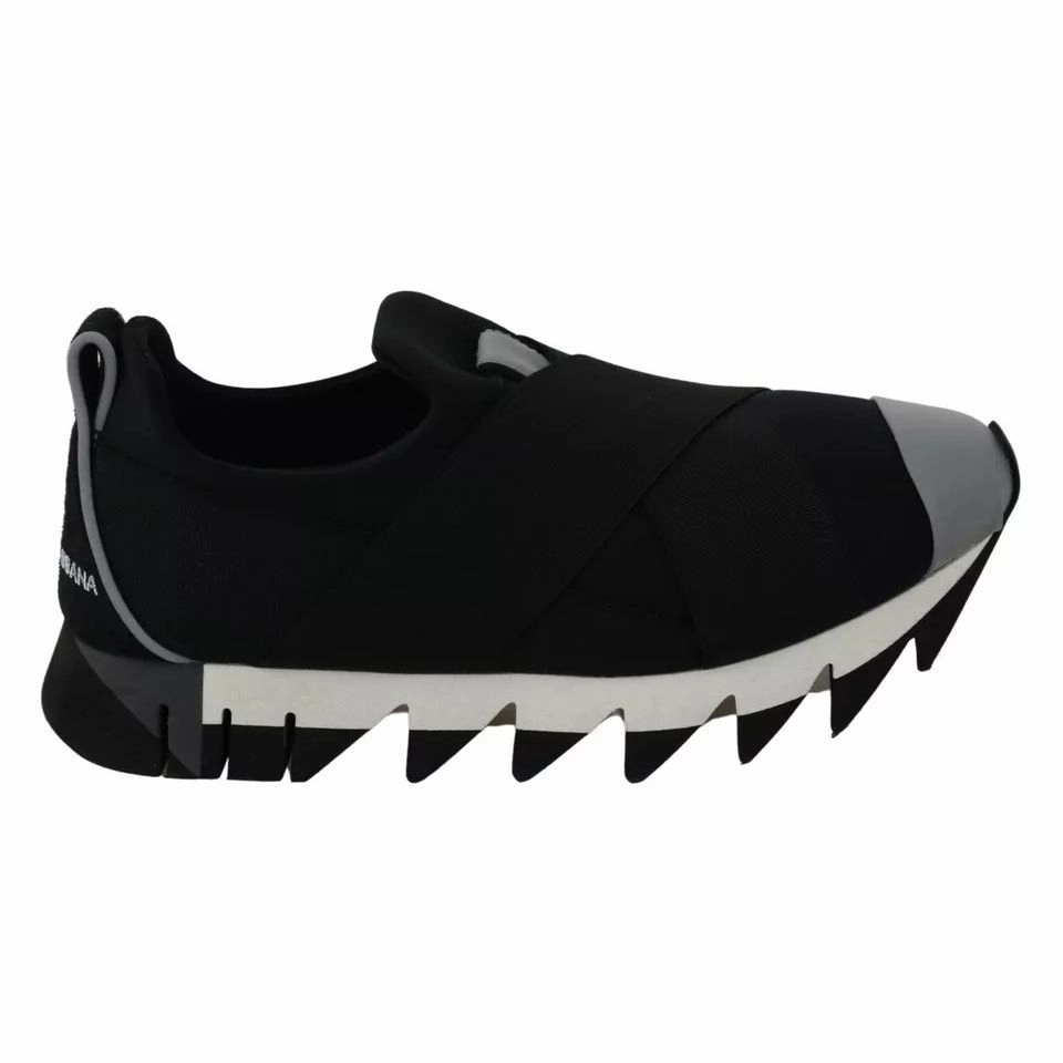 Knit Sneakers Dolce & Gabbana Black Shark Neoprene Stretch Sneakers Shoes