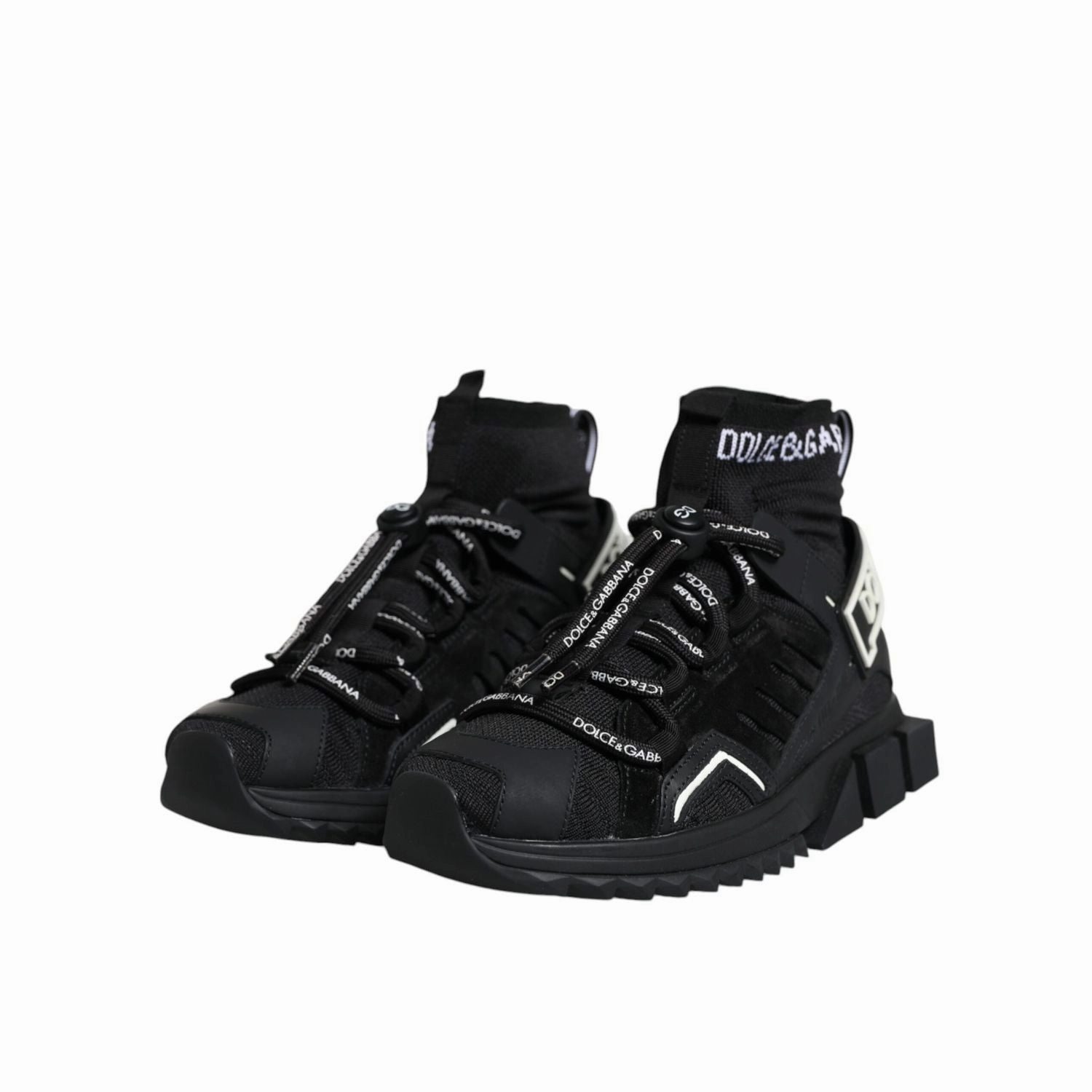 Kings Sneakers Dolce & Gabbana Black Sorrento Socks Logo Sneakers Shoes