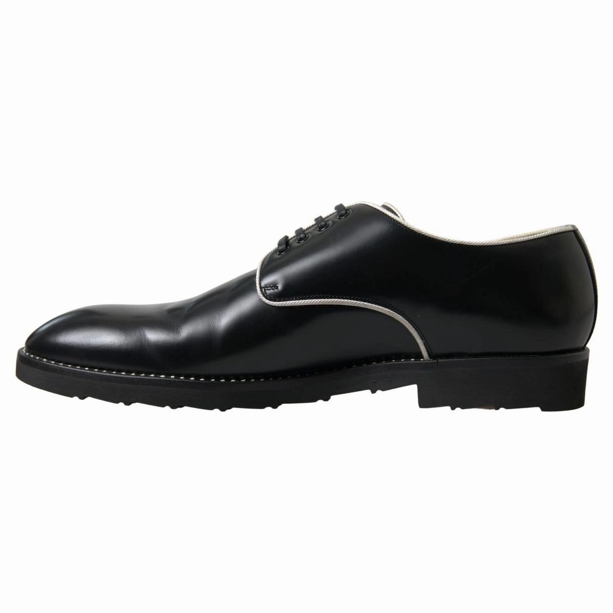 Dolce & Gabbana Black White Leather Formal Shoes Best Walking Shoes For Flat And Wide Feet