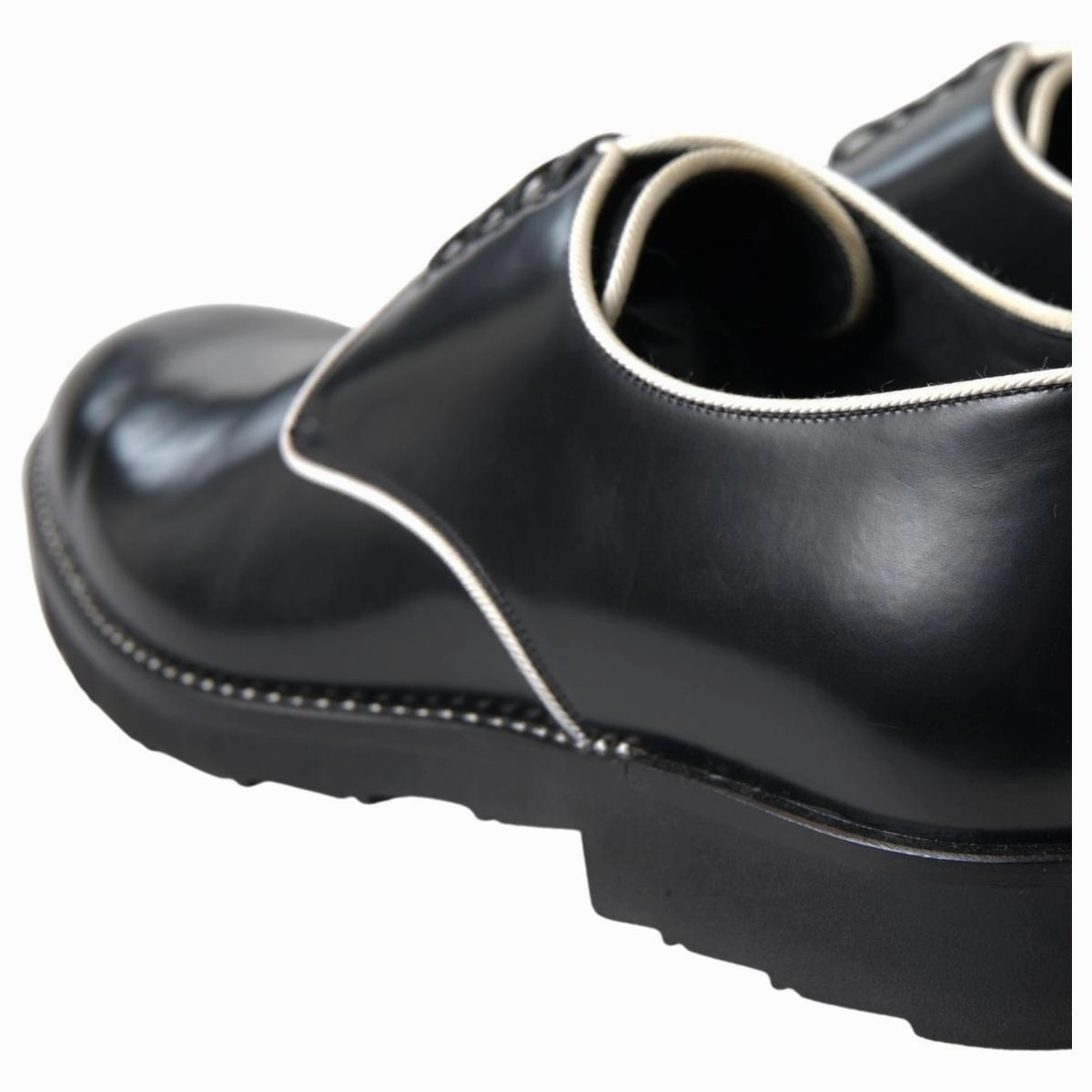 Flat Dress Shoes With Straps Dolce & Gabbana Black White Leather Formal Shoes