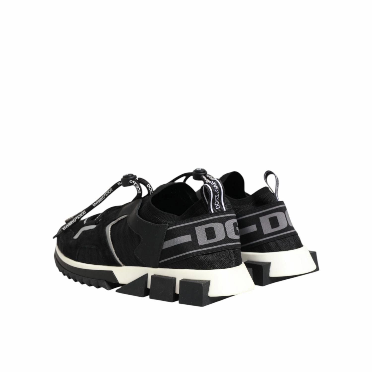 Dolce & Gabbana Black White Logo Sorrento Sneakers Shoes Barricade Sneakers