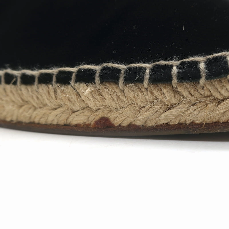 Dolce & Gabbana Crystal Cross-Embroidered Espadrilles Black Velvet Size 9 Destino Espadrille Platforms